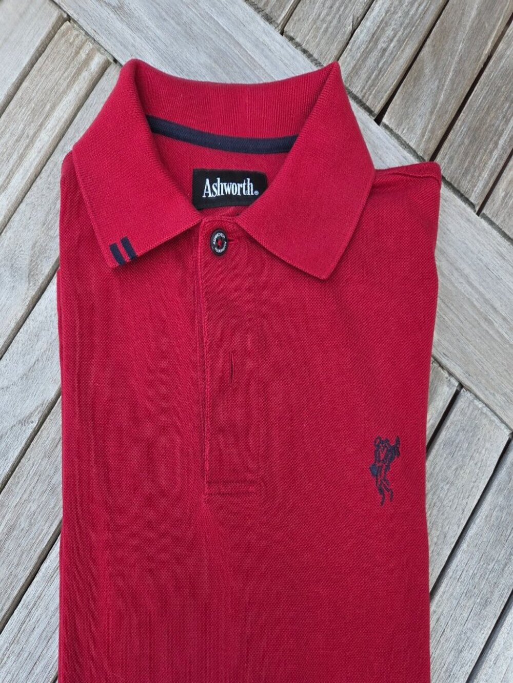 Men's Ashworth EZ-Tech Golf Shirt Burgundy Size Medium